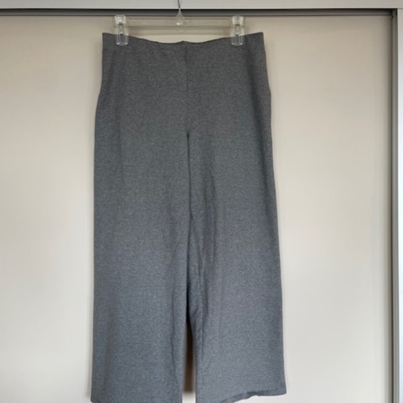 Eileen Fisher Melange Crepe Wide Leg Pant Size L Meteor - Picture 6 of 7